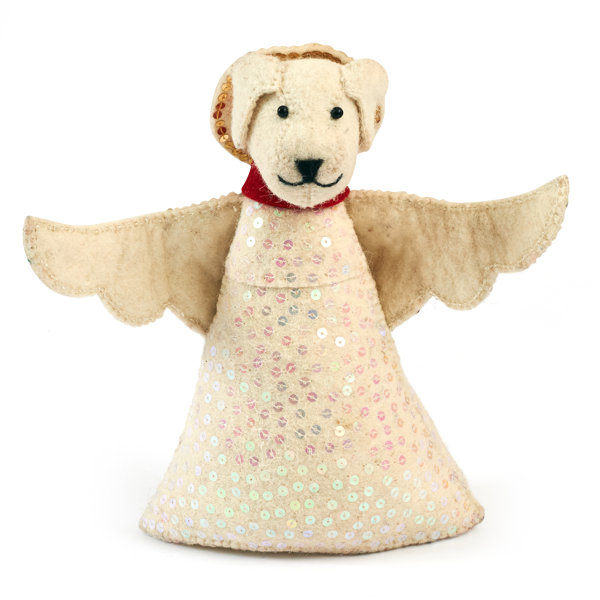 Arcadia Home Handmade Felt Dog Angel Tree Topper & Reviews Wayfair